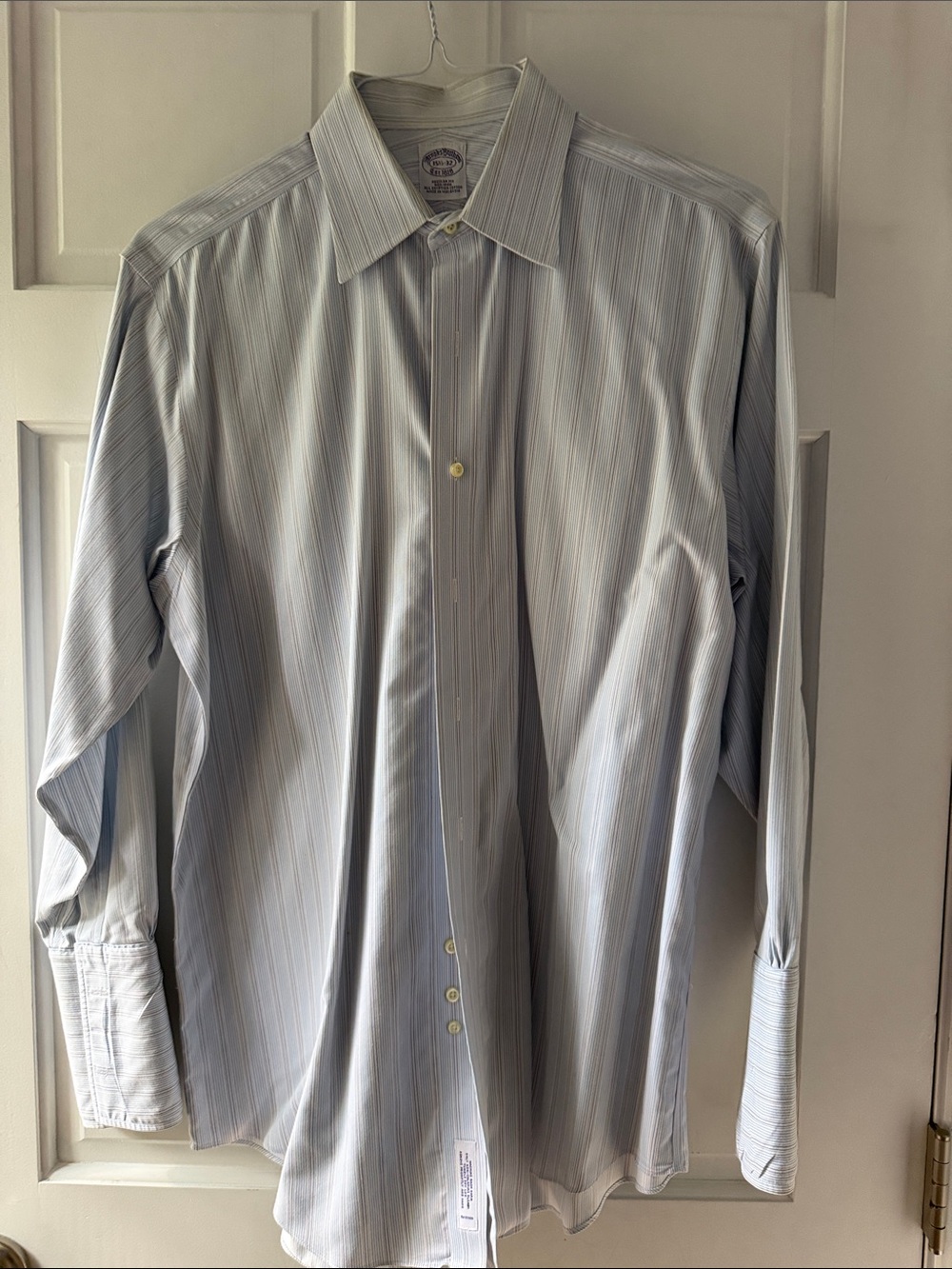 Brooks Brothers Light Blue and White Striped Dress Shirt